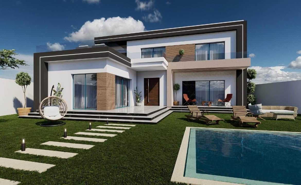 à Vendre une charmante villa de style moderne à Nabeul Hammamet